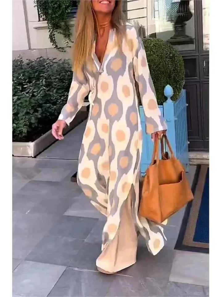Laurie | Robe Femme Longue Imprimé Graphique