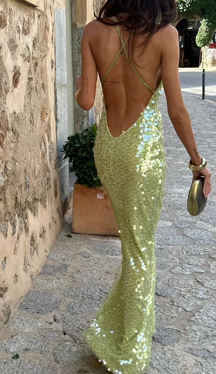 Laurie | Robe de Soirée Longue à Sequins
