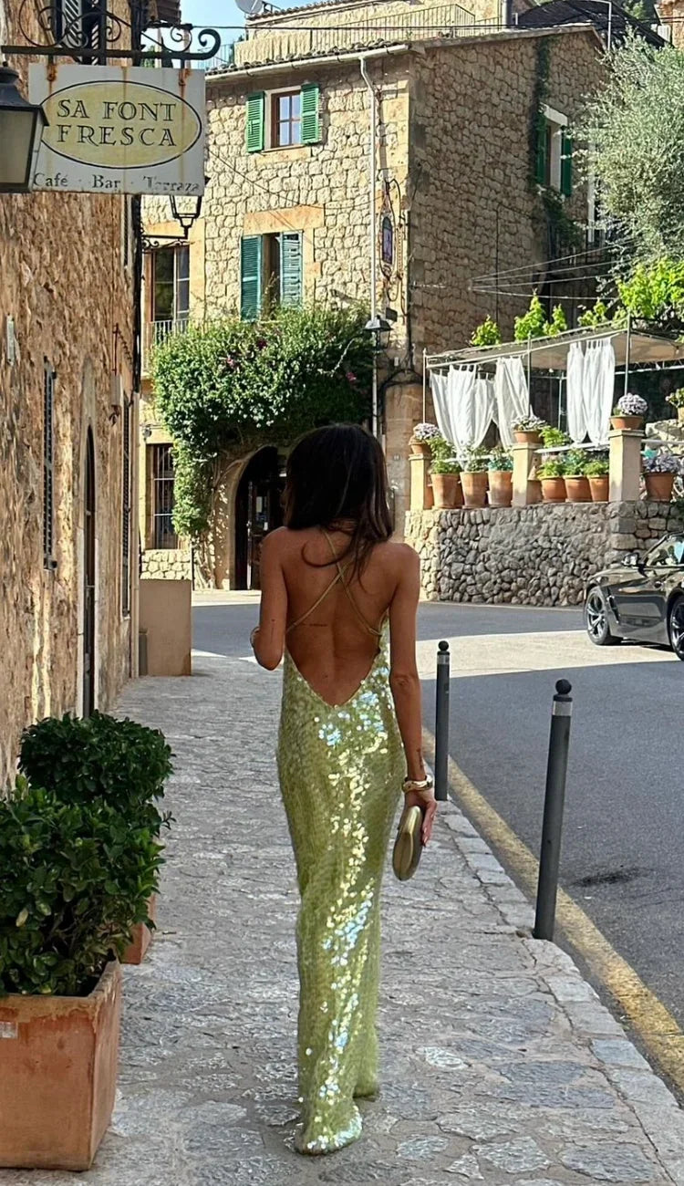 Laurie | Robe de Soirée Longue à Sequins
