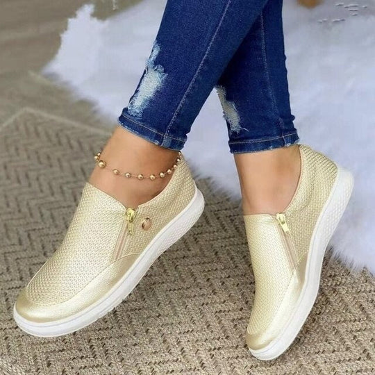Léa | Basket Femme Slip-On Zippée Légère