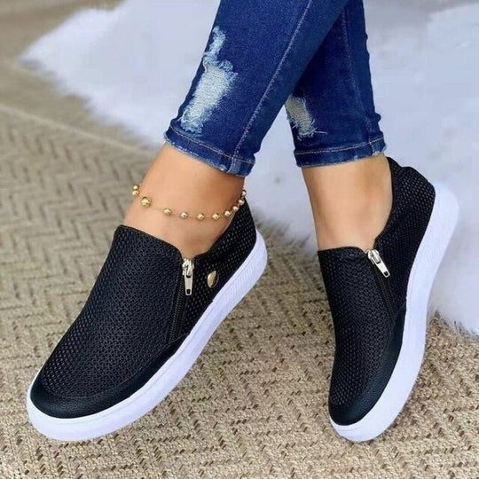 Léa | Basket Femme Slip-On Zippée Légère
