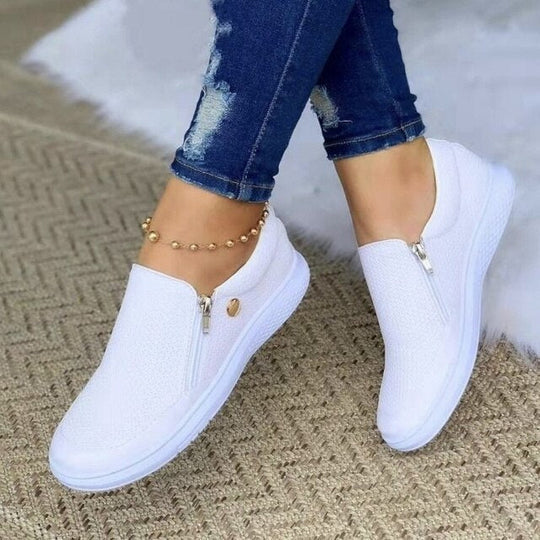 Léa | Basket Femme Slip-On Zippée Légère