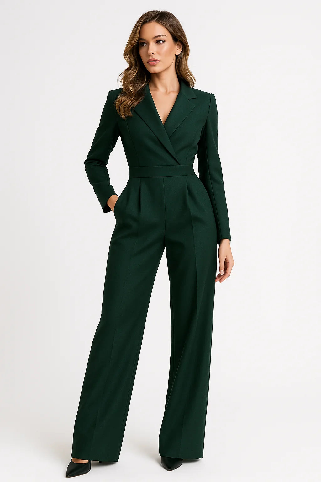 Léa | Combinaison Pantalon Femme Blanc Ivoire