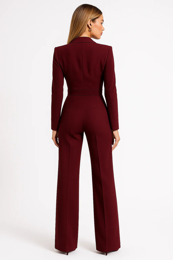 Léa | Combinaison Pantalon Femme Blanc Ivoire