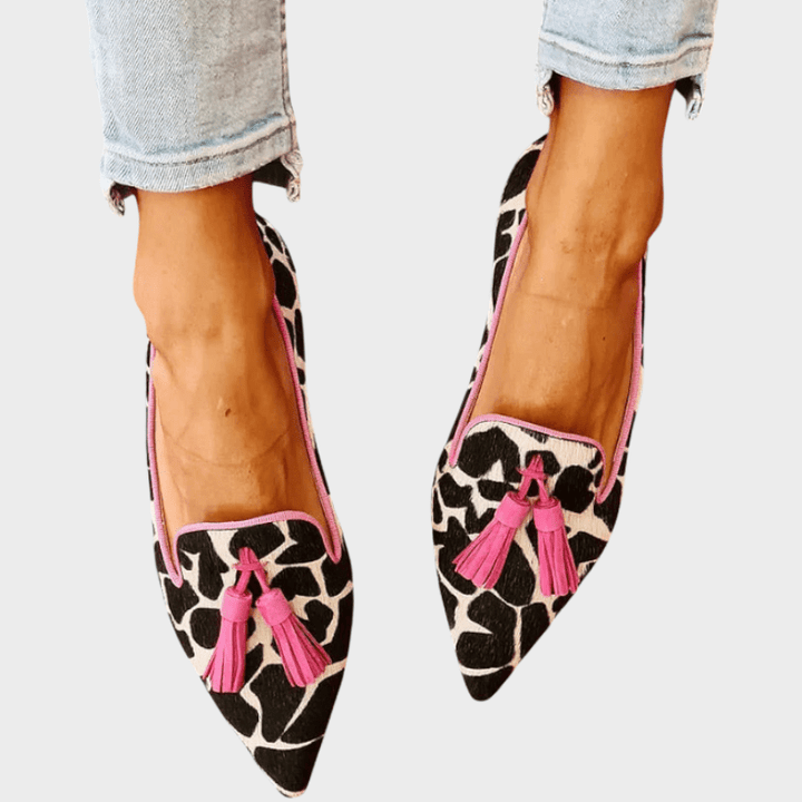 Léa | Mocassins Femme Imprimé Animal Bout Pointu