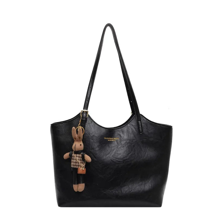 Léa | Sac Cabas Femme Simili Cuir Marron Texturé