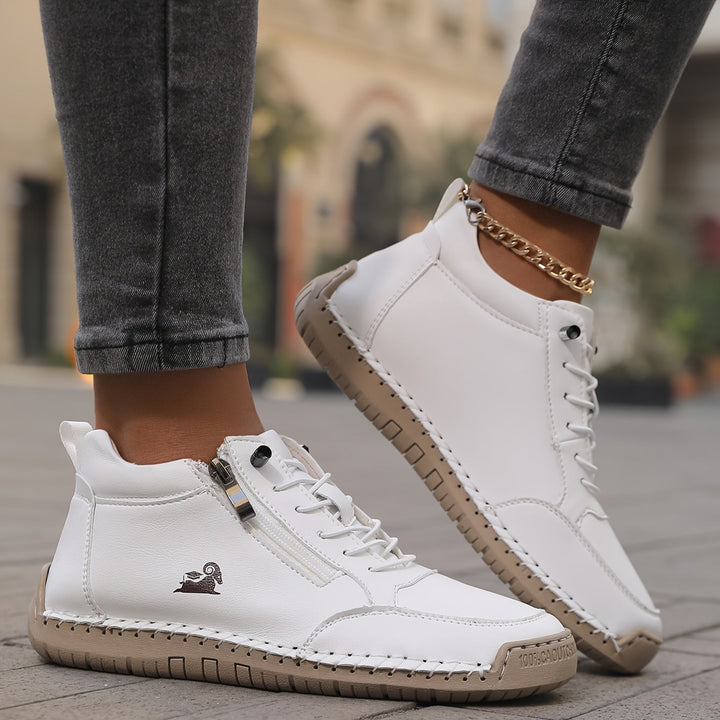 Lola | Bottines Femme Suédées Lacets Zip