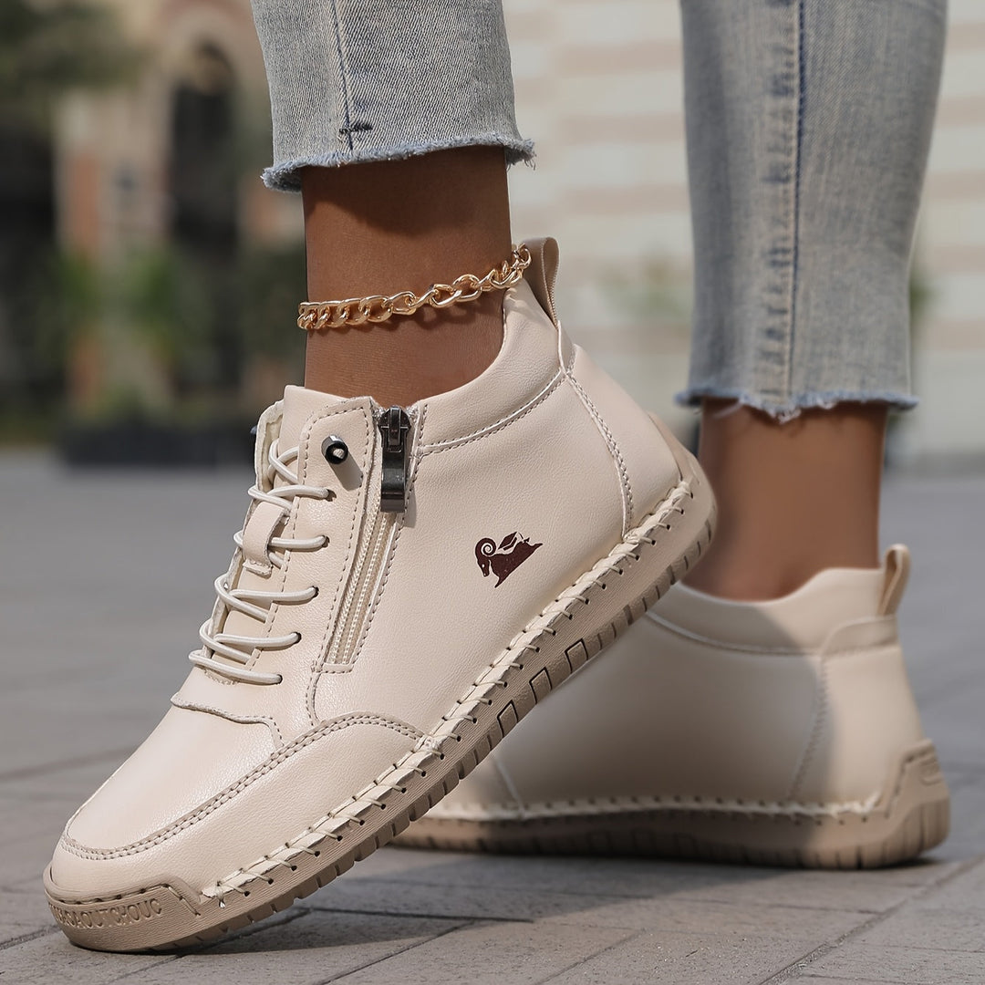 Lola | Bottines Femme Suédées Lacets Zip