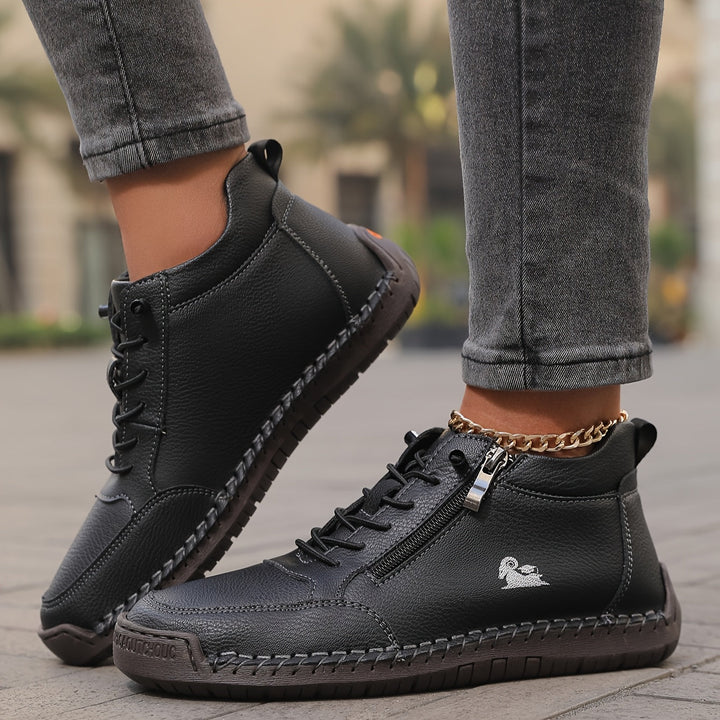 Lola | Bottines Femme Suédées Lacets Zip