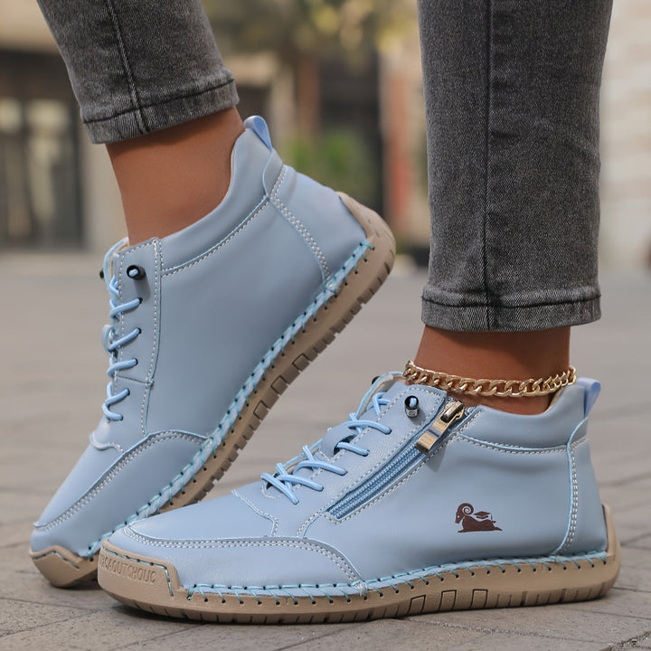 Lola | Bottines Femme Suédées Lacets Zip