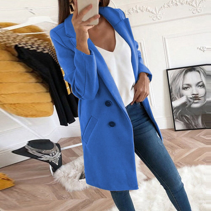 Lola | Manteau Croisé Jaune Femme Manches Longues