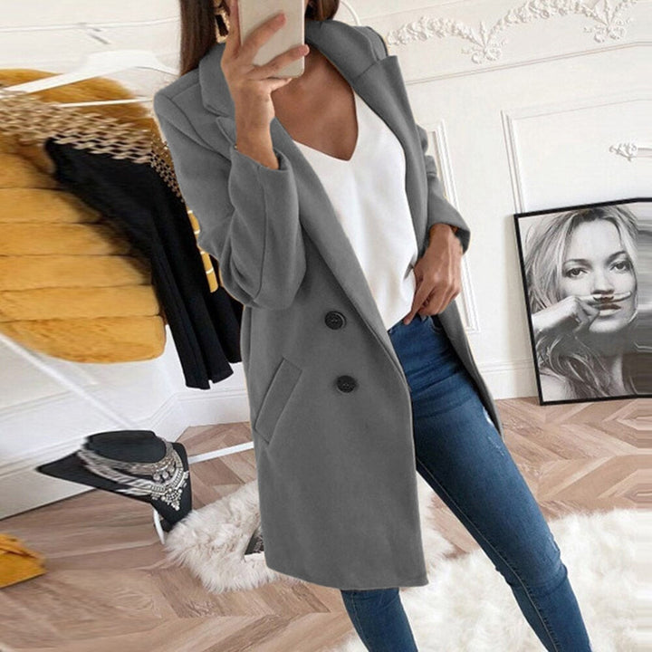 Lola | Manteau Croisé Jaune Femme Manches Longues