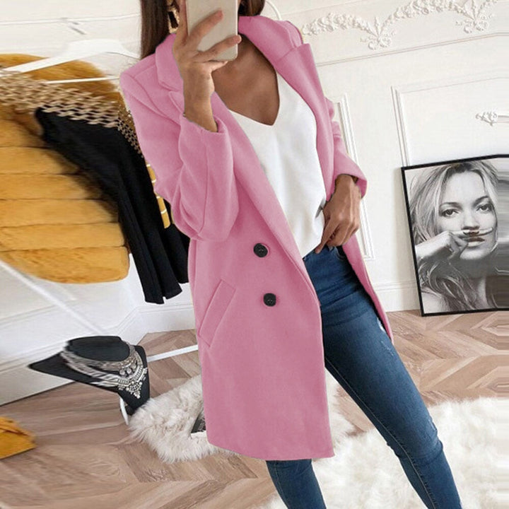 Lola | Manteau Croisé Jaune Femme Manches Longues