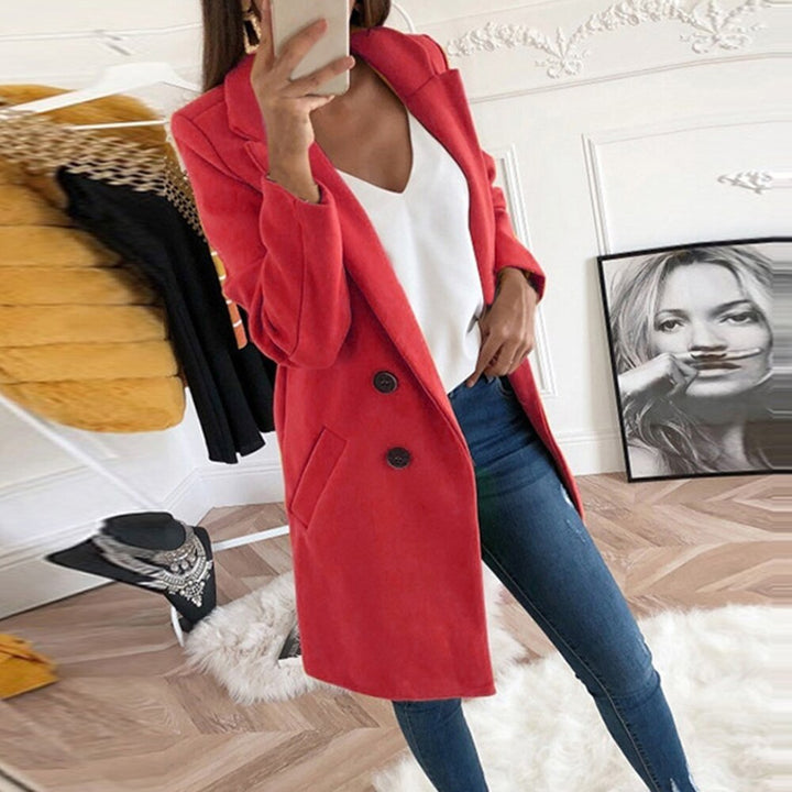 Lola | Manteau Croisé Jaune Femme Manches Longues