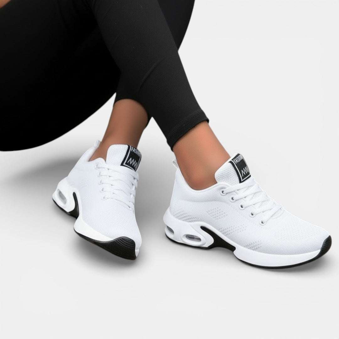 Louise | Basket Femme Semelle Air Noir Blanc