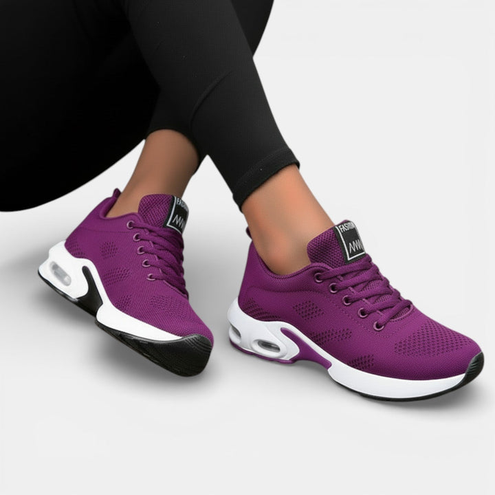Louise | Basket Femme Semelle Air Noir Blanc