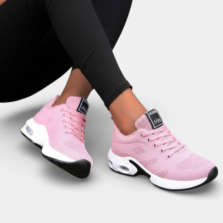 Louise | Basket Femme Semelle Air Noir Blanc