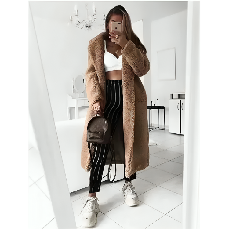 Louise | Manteau Teddy Oversize Fausse Fourrure Femme