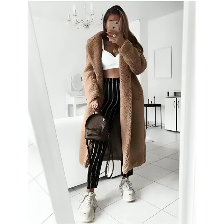 Louise | Manteau Teddy Oversize Fausse Fourrure Femme