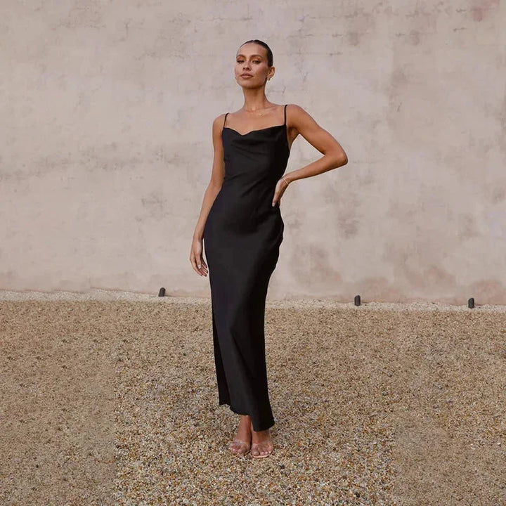 Louise | Robe de Soirée Satin Maxi Femme