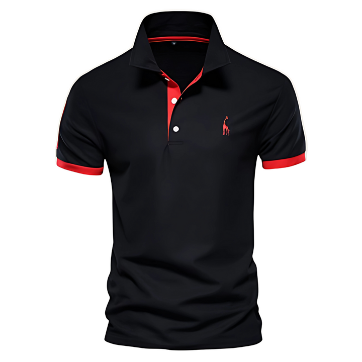 Lucas | Polo Homme Marine Col Boutonné