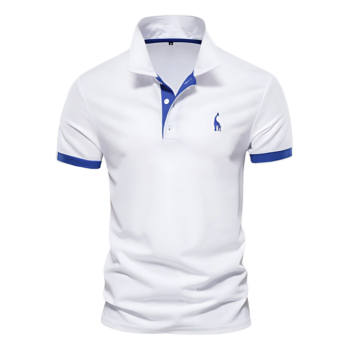 Lucas | Polo Homme Marine Col Boutonné