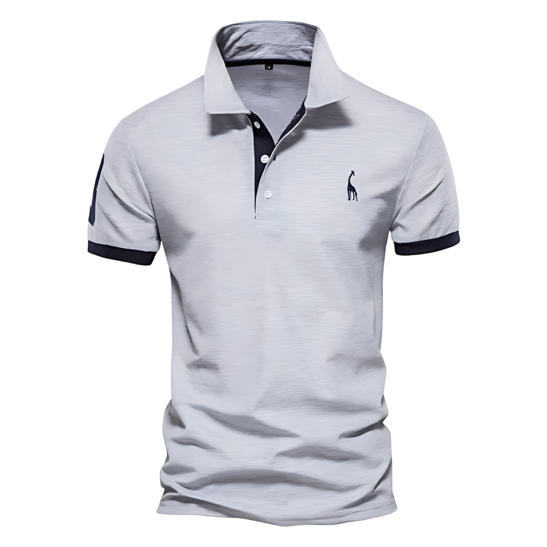 Lucas | Polo Homme Marine Col Boutonné