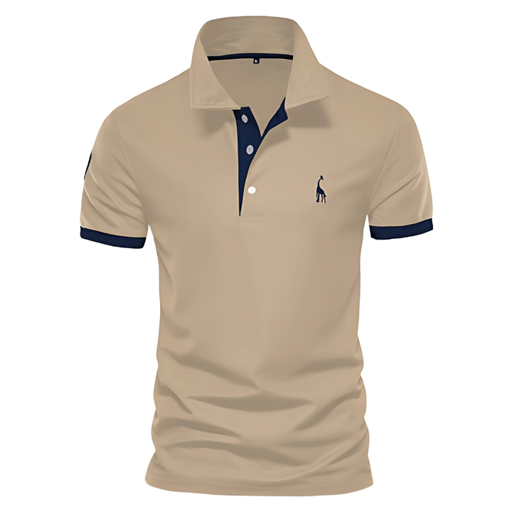 Lucas | Polo Homme Marine Col Boutonné
