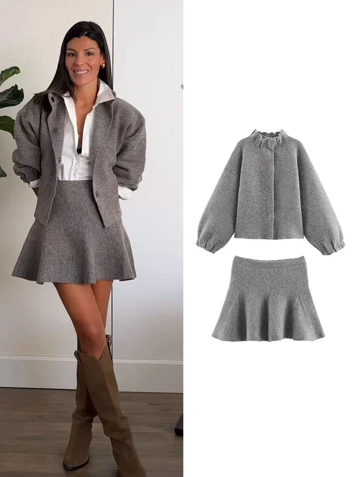 Lucie | Ensemble Vêtements Femme Jupe Mini Maille
