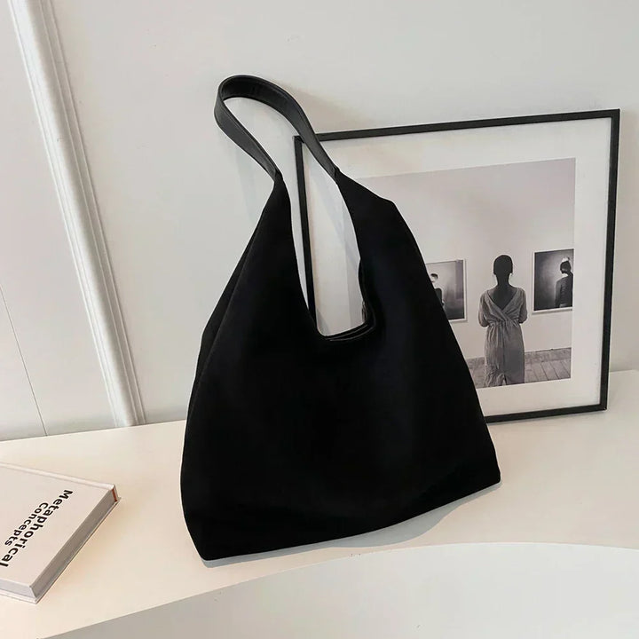 Lucie | Sac Épaule en Daim Beige Femme