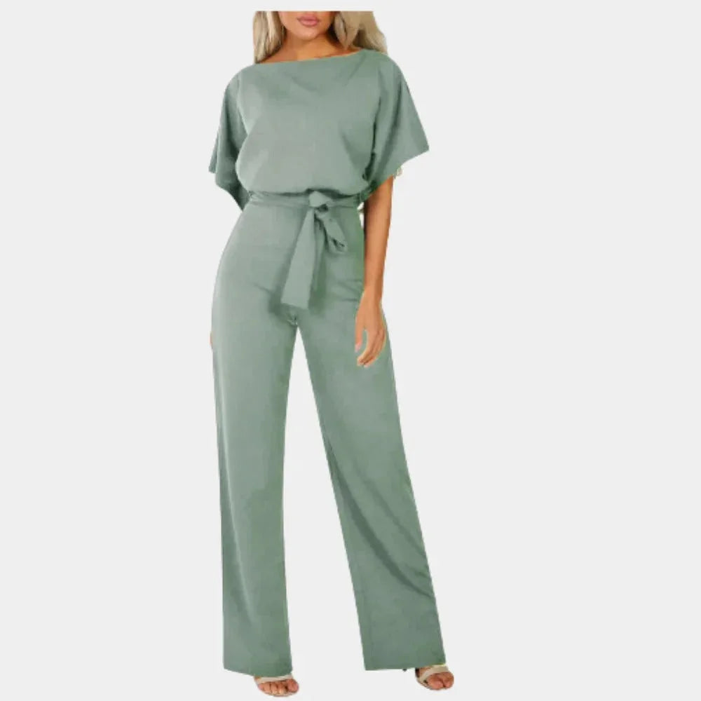 Manon | Combinaison Pantalon Femme Ceinture Noire