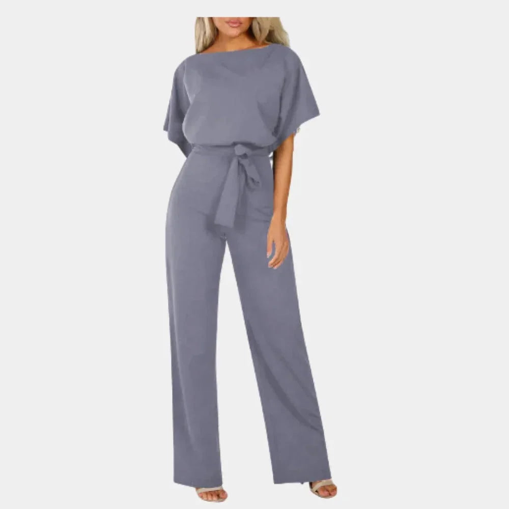 Manon | Combinaison Pantalon Femme Ceinture Noire