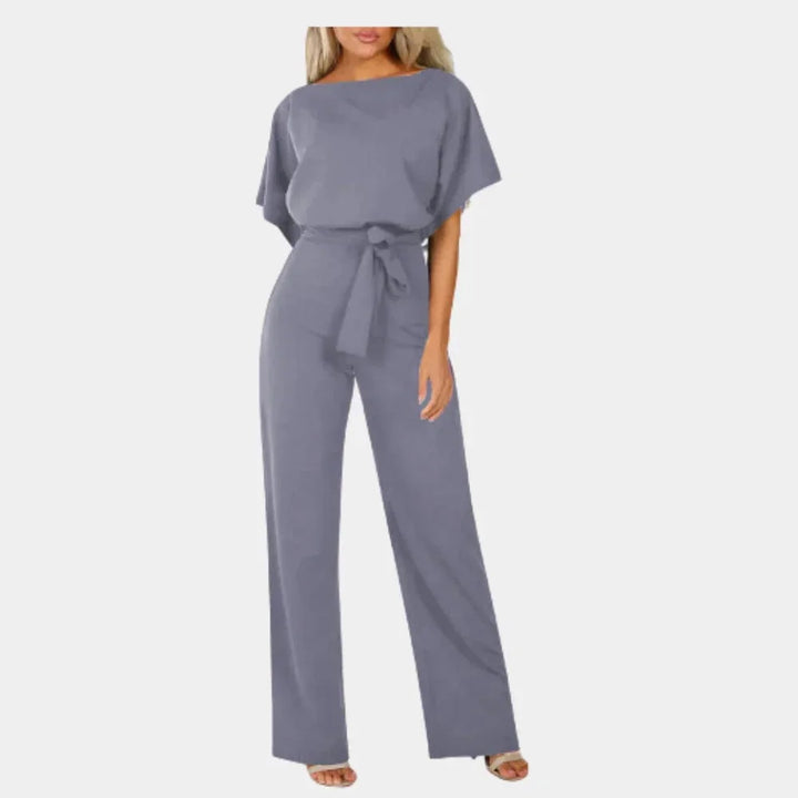 Manon | Combinaison Pantalon Femme Ceinture Noire