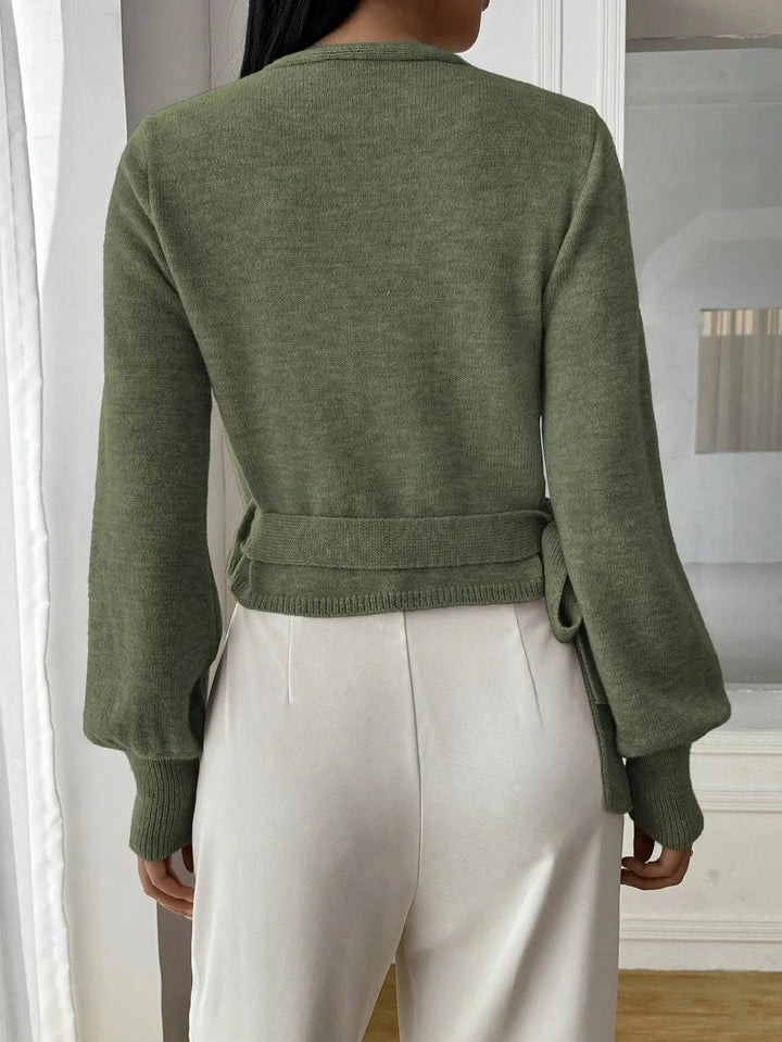Manon | Pull Cache-Coeur Femme Maille Manches Longues