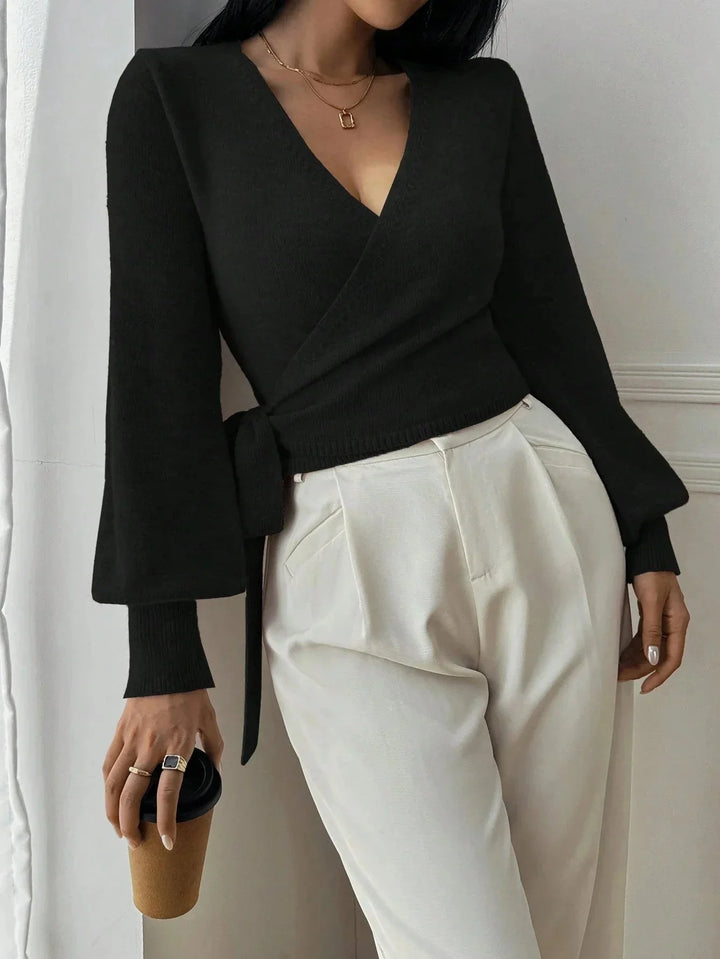 Manon | Pull Cache-Coeur Femme Maille Manches Longues