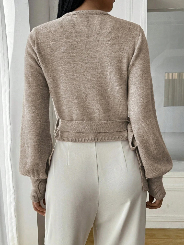 Manon | Pull Cache-Coeur Femme Maille Manches Longues