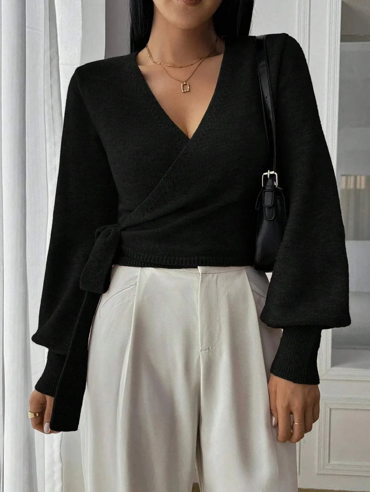 Manon | Pull Cache-Coeur Femme Maille Manches Longues