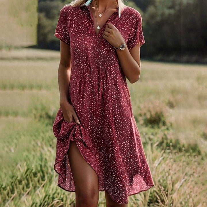 Manon | Robe Fleurie Femme Manches Courtes