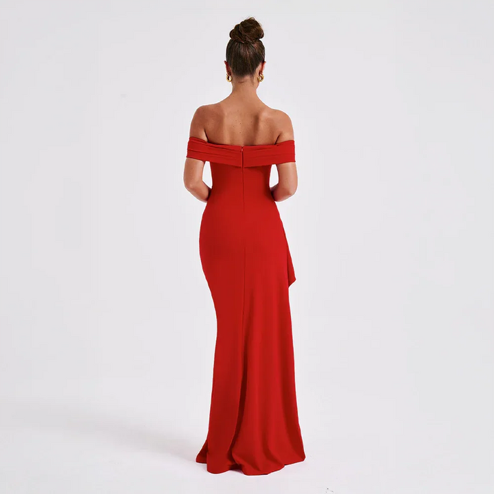 Manon | Robe de Soirée Maxi Fente Épaules Nues