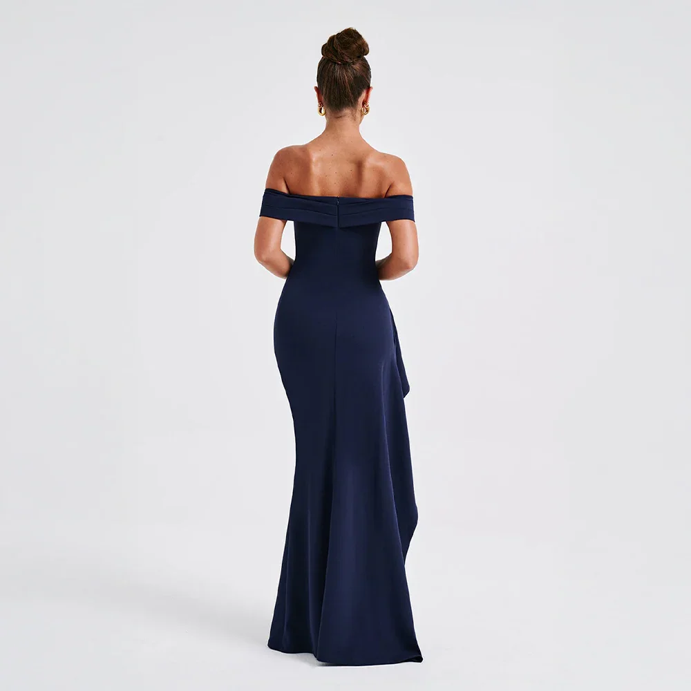 Manon | Robe de Soirée Maxi Fente Épaules Nues