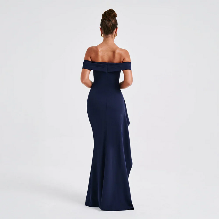 Manon | Robe de Soirée Maxi Fente Épaules Nues