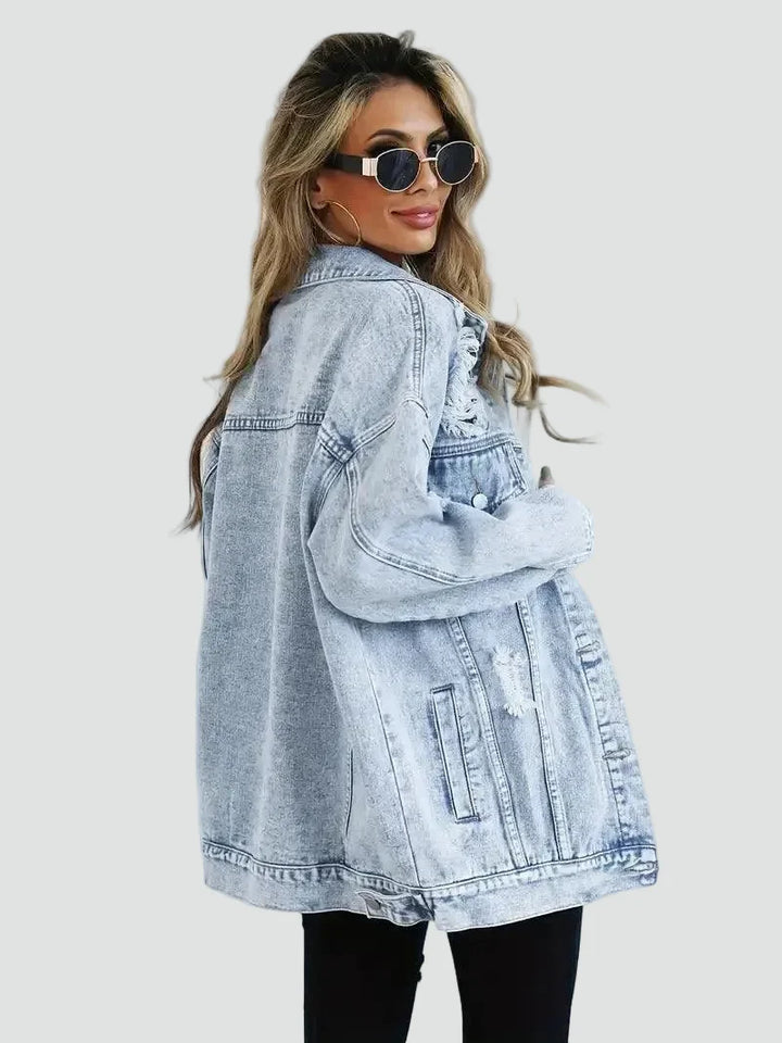 Manon | Veste en Jean Délavée Oversize Femme
