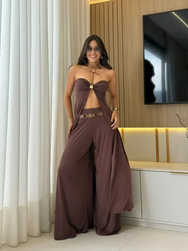 Margot | Ensemble Femme Pantalon Large Fluide