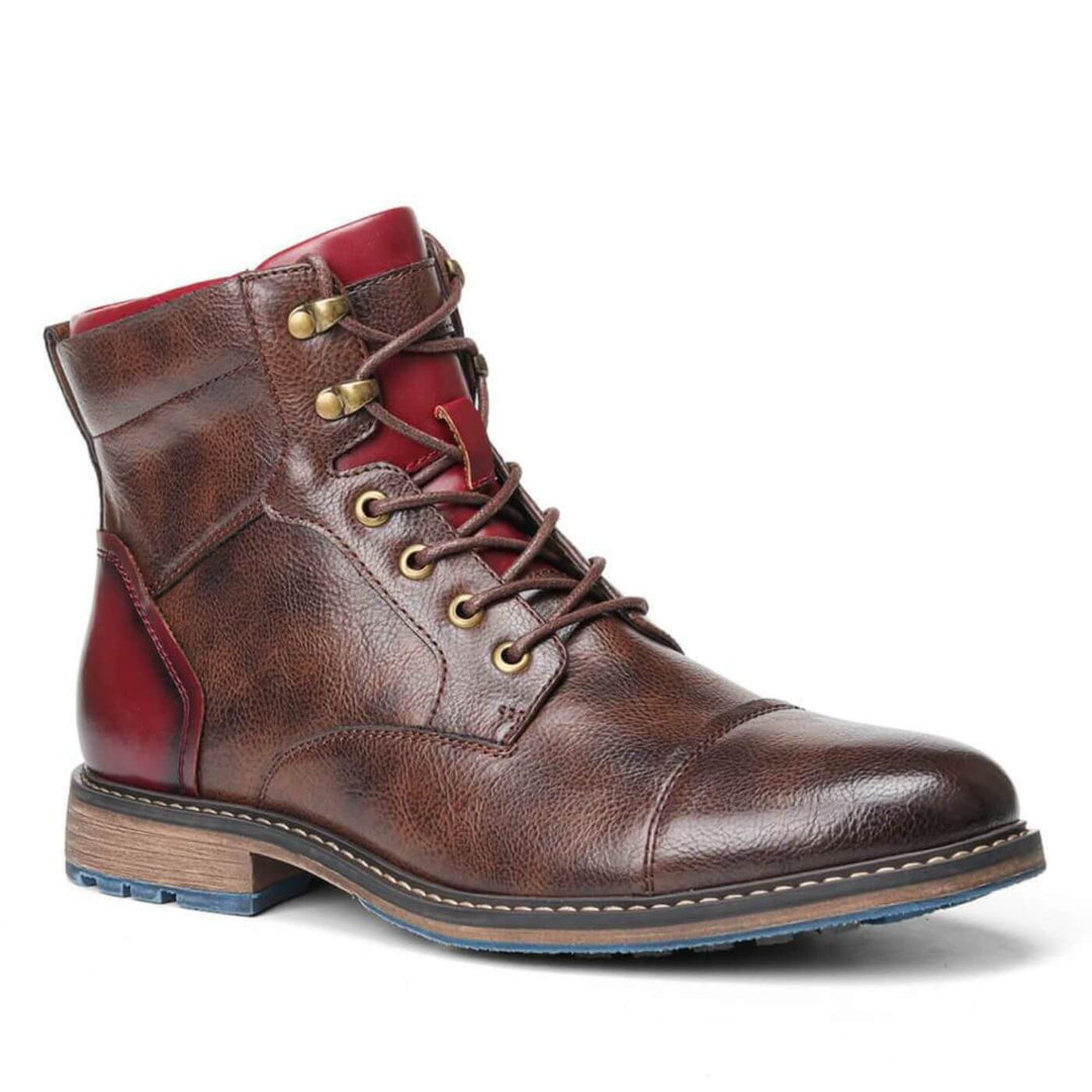 Mathieu | Bottines Cuir Marron Homme à Lacets