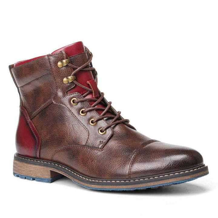 Mathieu | Bottines Cuir Marron Homme à Lacets