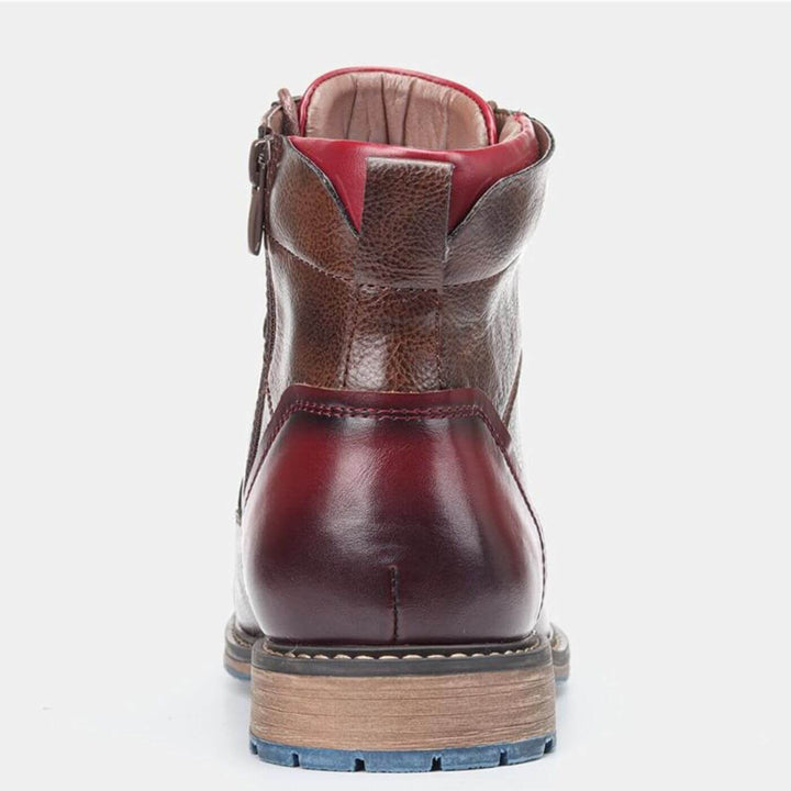 Mathieu | Bottines Cuir Marron Homme à Lacets