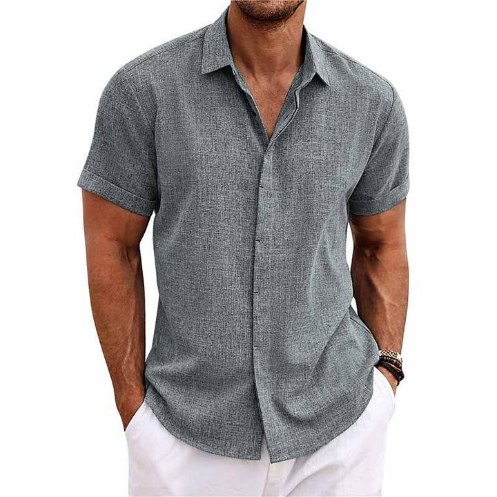 Mathieu | Chemise Homme Lin Manches Courtes