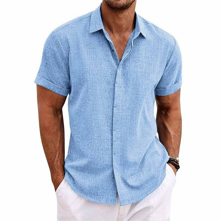 Mathieu | Chemise Homme Lin Manches Courtes