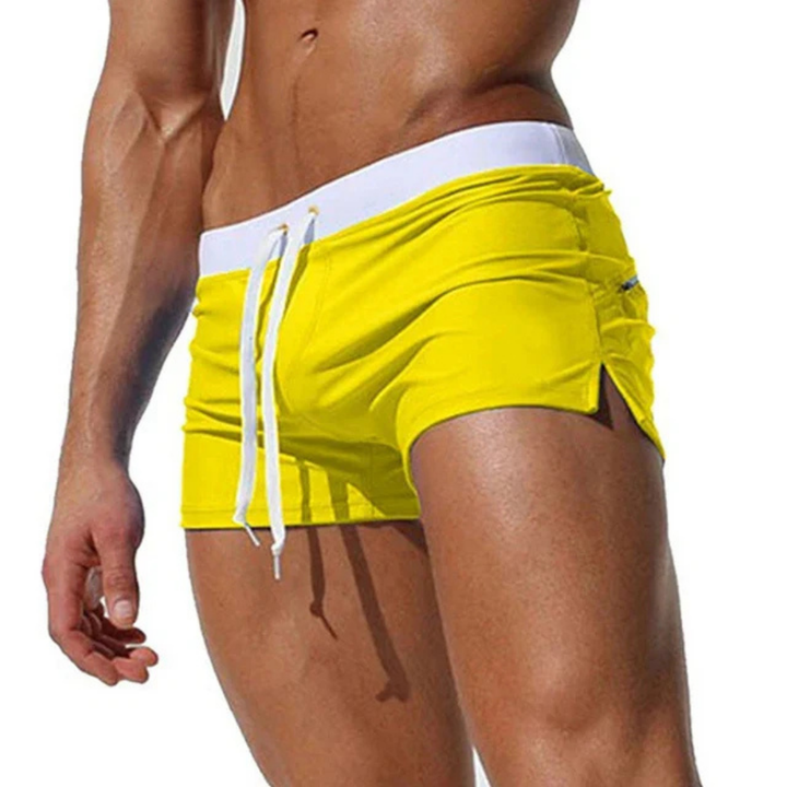 Mathieu | Short de Bain Homme Blanc Lacets