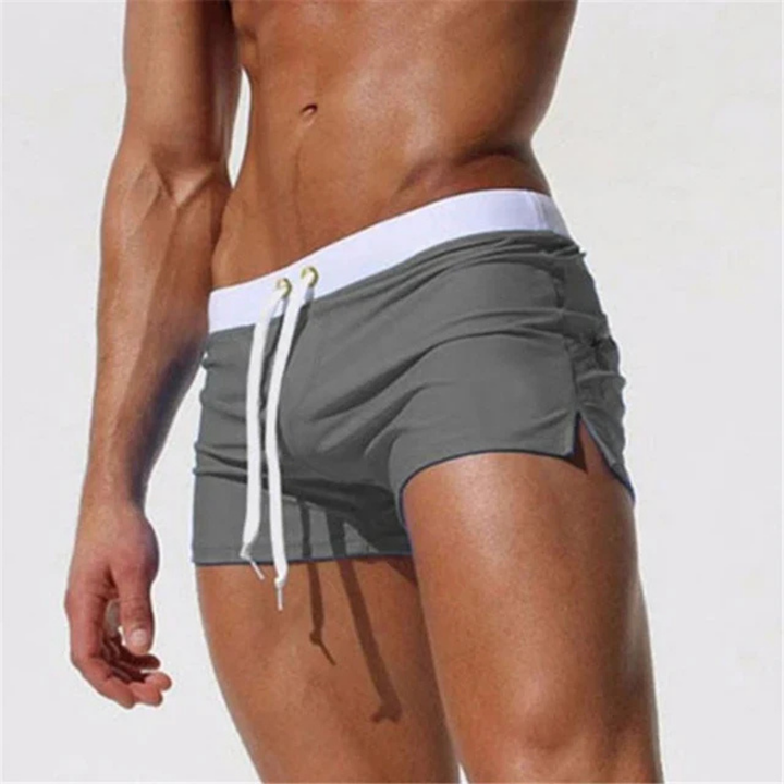 Mathieu | Short de Bain Homme Blanc Lacets